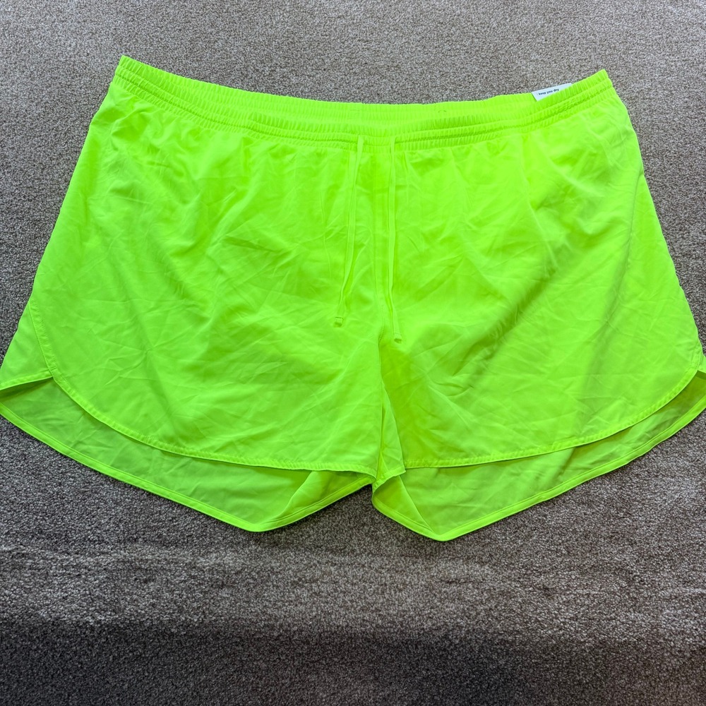 Old Navy Active Go-Dry Mid-Rise 3" Inseam Shorts Neon Yellow Womens 4X NEW